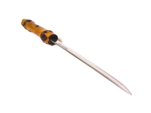 istock Close up of mini Katana sword isolated on white background. 1503068394