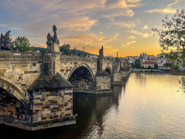 istock Golden hour at the Charles Bridge 1503094738