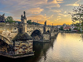 Golden hour at the Charles Bridge