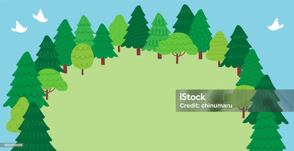 Forest Square Overlay Illustration Of A Forest Square Stock Illustration - Download Image Now ...