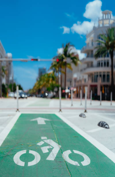 istock street bike area palms Miami Beach 1503123549