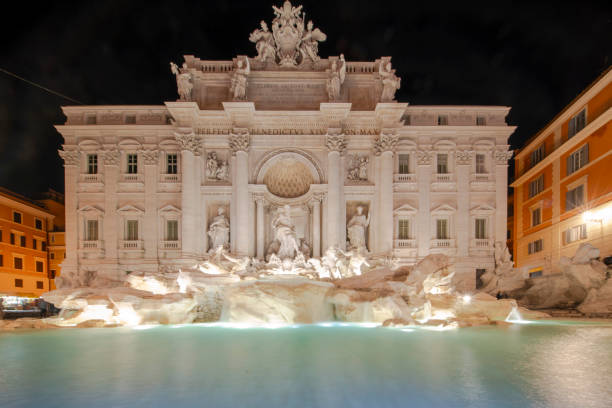Trevi Fountain at night, Rome, Italy