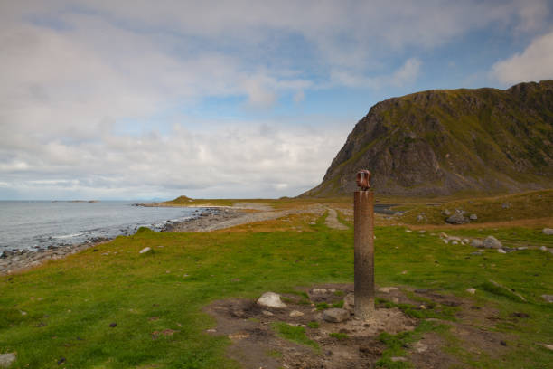 istock Statue on the empty coast in Eggum, Lofoten Islands, Norway 1503129791