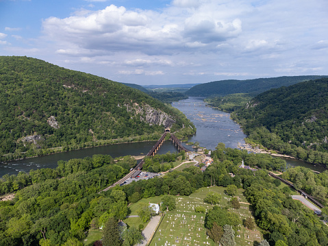 Aerial Photo Of Harpers Ferry in United States, West Virginia, Harpers Ferry
