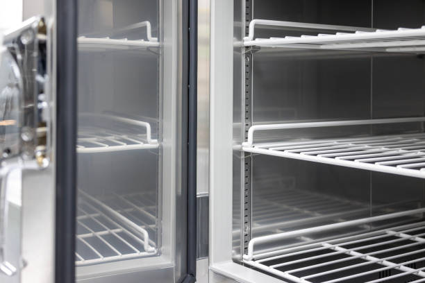 istock Large commercial refrigerator with the door open in the kitchen 1503144150