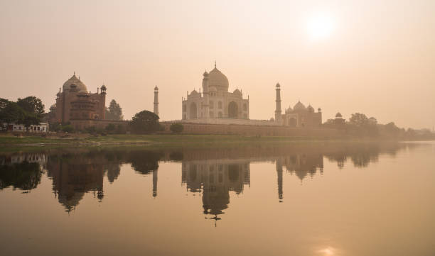 istock Taj Mahal reflected in Yamuna river 1503165513
