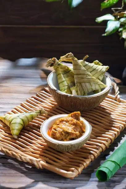 Photo of Ketupat palas and rendang