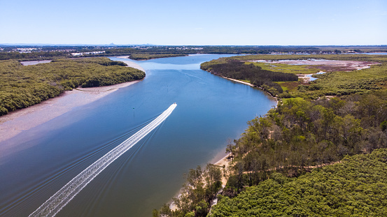 Popular place for bird watching, kayaking and walking near mangroves, Moreton Bay, Queensland, Australia