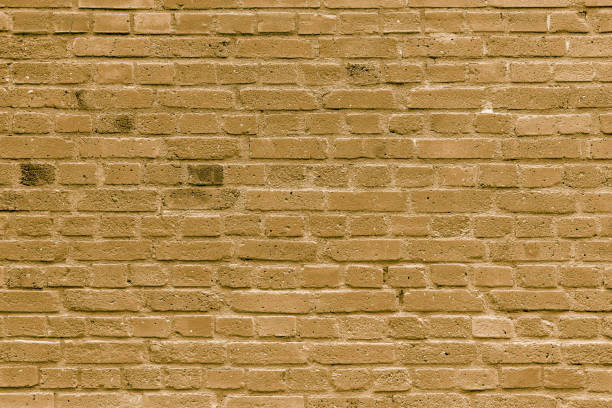 Beige brick building wall. Interior of a modern loft. Background for design and interview recording.