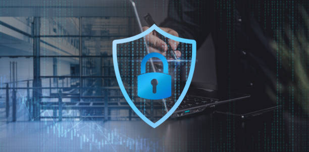 istock Cybersecurity and privacy concepts to protect data. businessman with internet network security technology. Businessman locking personal data on smartphone. cyber security concept. 1503223185