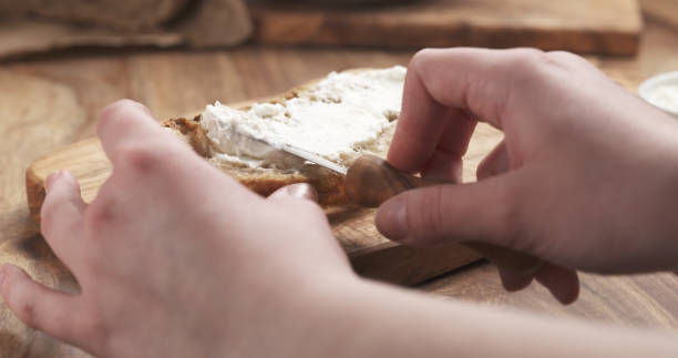 istock rustic bread with ricotta cheese on wood board 1503228095