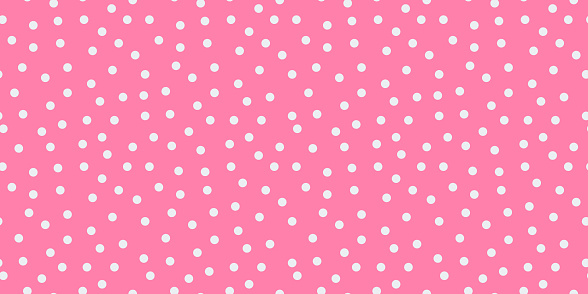 Small polka dot seamless pattern background. random dots texture. pink and white dots
