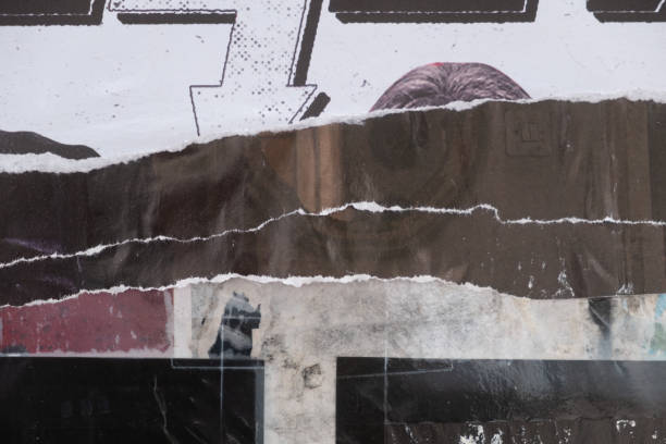 istock Torn and ripped street poster background 1503230442