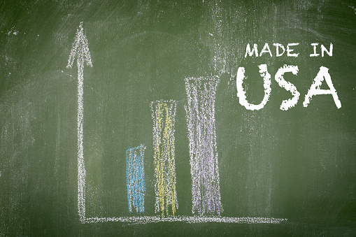 Made in USA. Chart on a green chalkboard background.