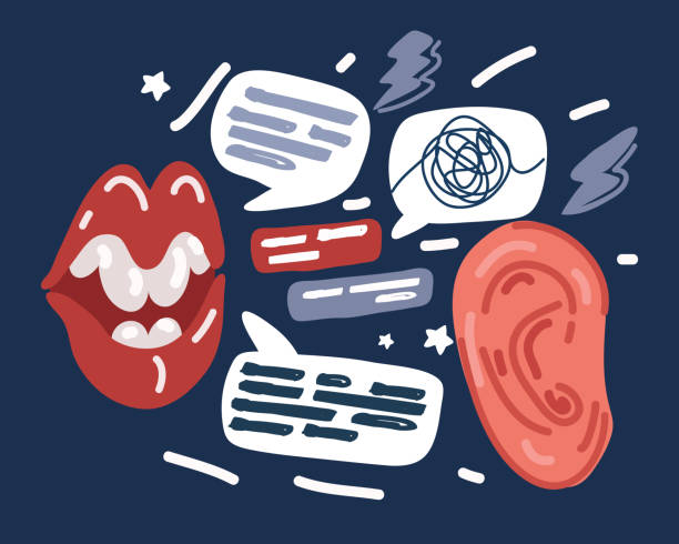istock Cartoon vector illustraiton of comic book gossip girl whispering in ear secrets with speech bubble, rumor, word-of-mouth 1503235176