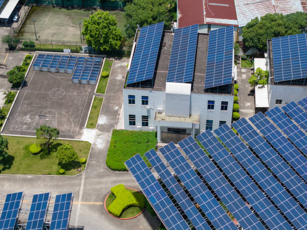 istock Solar photovoltaic power generation on the roof 1503239190