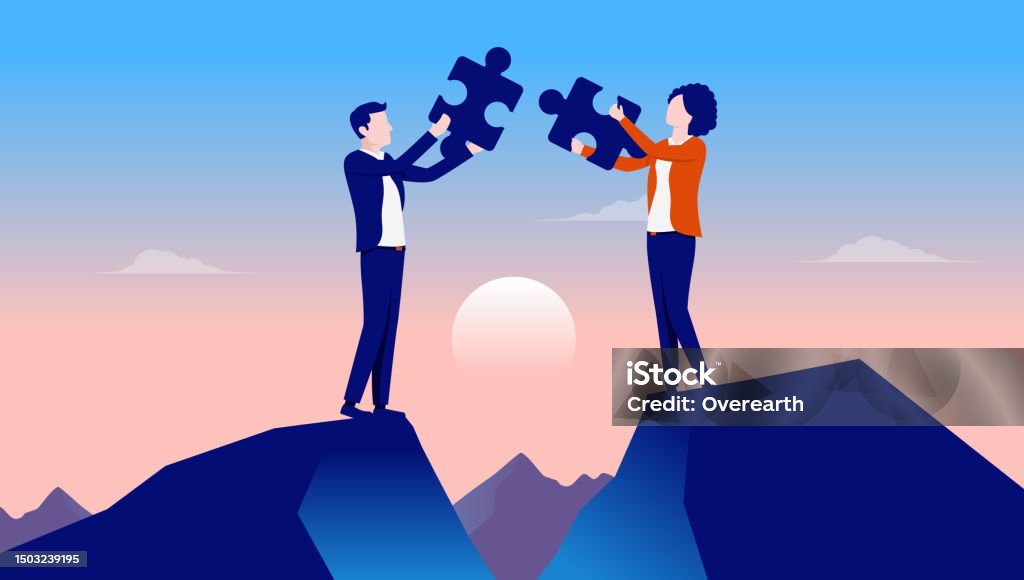 Problem Solving Together Stock Illustration - Download Image Now ...