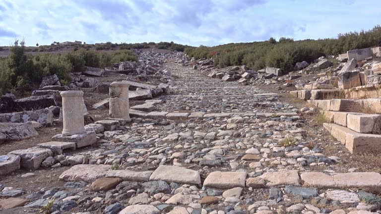 Stone floors of the ancient city of Kibyra