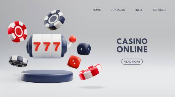 szablon banera strony internetowej dla kasyna online styl 3d, ilustracja wektorowa - gambling dice casino backgrounds stock illustrations