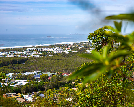 Spectacular landscape and shoreline in Sunshine Coast, Queensland, Australia