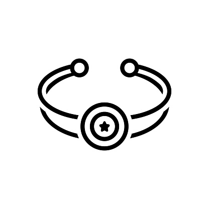 Icon for bracelets, bangle, circlet, armlet, wristlet, wristband, jewellery, accessory, fashion, precious, wearable