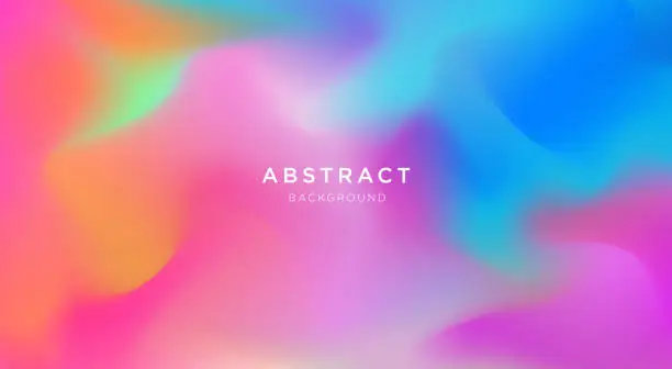 Vector illustration of Modern abstract blurred defocused pastel holographic texture background