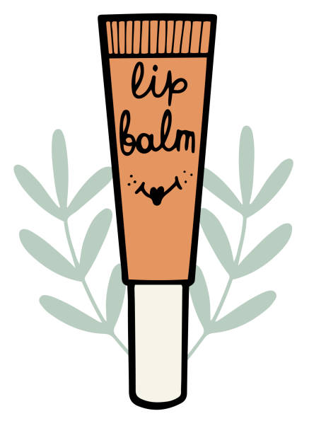 illustrations, cliparts, dessins animés et icônes de baume à lèvres tube cartoony - lip balm illustrations