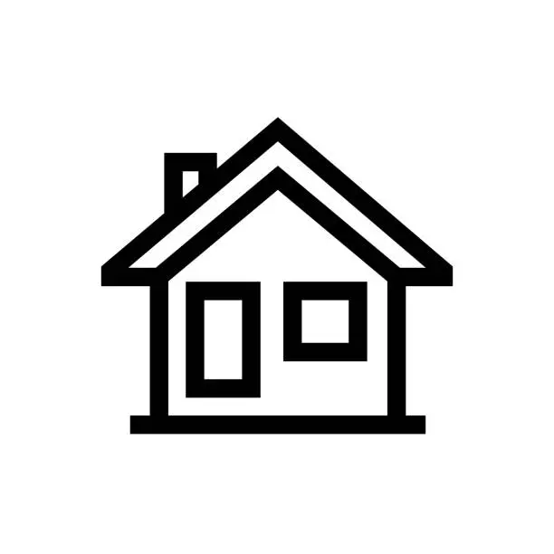 Vector illustration of Home, House Line icon, Design, Pixel perfect, Editable stroke. Logo, Sign, Symbol.