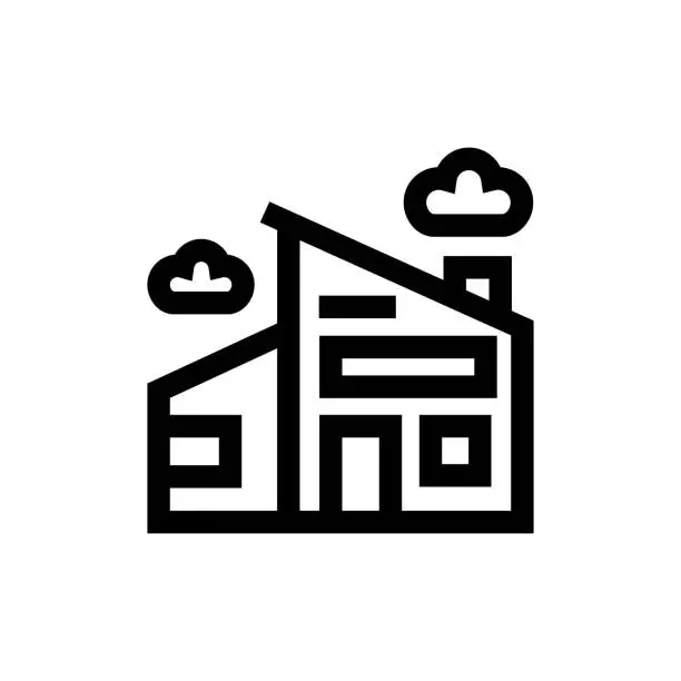 Vector illustration of House Line icon, Design, Pixel perfect, Editable stroke. Logo, Sign, Symbol.