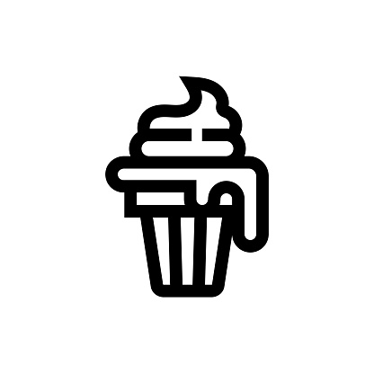 Ice Cream Line icon, Design, Pixel perfect, Editable stroke. Logo, Sign, Symbol.