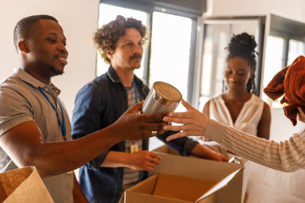 istock Volunteers working as a team when preparing donation packages 1503278085