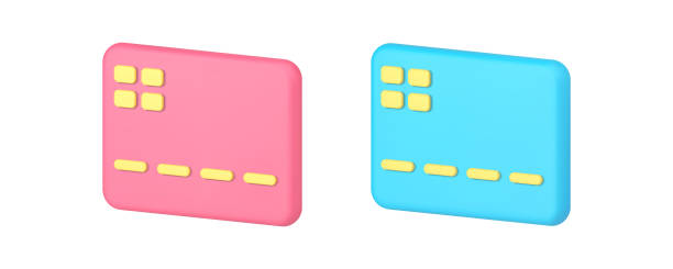 istock Banking card financial e money tool for cashless commercial payment 3d icon set realistic vector 1503281143
