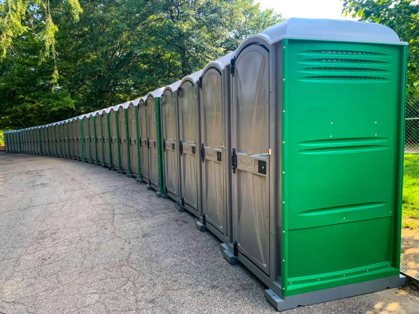 公園内のポルタポティの列 - porta potty ストックフォトと画像