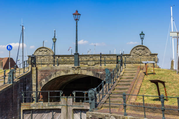 istock Bridge over the historic lock in Termunterzijl 1503292365