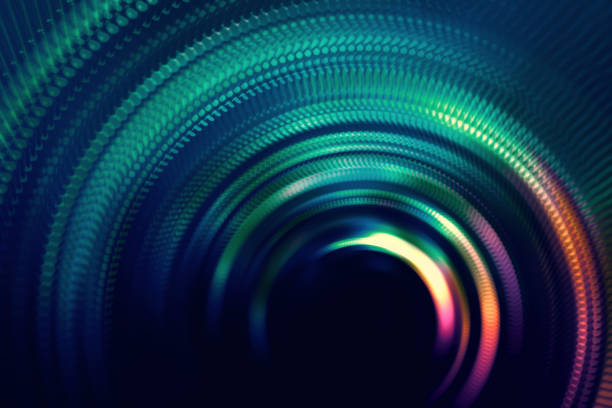 Metaverse Web3 5G Speed Abstract Background LED Light Fluorescent Neon Lens Flare Futuristic Tunnel Connection Noise Radar Infinity Network Cable Technology Colorful Teal Purple Swirl Rippled Pattern Door Nightclub Surreal Morphing Shape Leaking Vitality Vortex Design template for presentation, flyer, card, poster, brochure, banner metaverse web3 5g velocidad abstracto fondo led luz fuga fluorescente neón lente destello futurista túnel conexión ruido radar infinito red tecnología de cable colorido teal púrpura remolino patrón ondulado discoteca morphing leaking vitality v