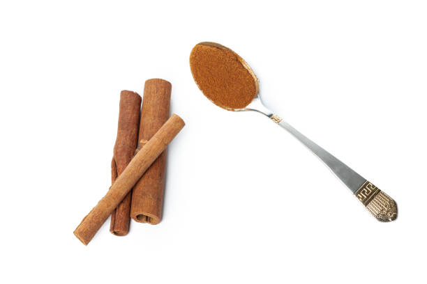 Cinnamon sticks isolated on white background