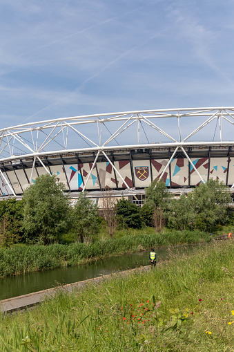 London, United Kingdom, May 28th 20203:- A view of the London Stadium, former London 2012 Olympic Stadium, now home to West Ham United Football Club