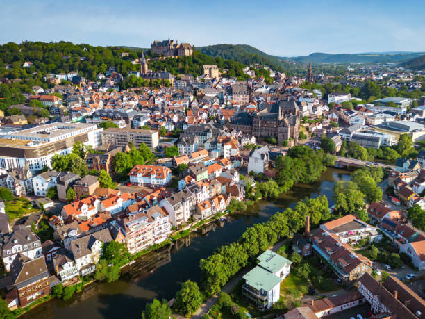 istock aeial view on historic Marburg over river 1503311030