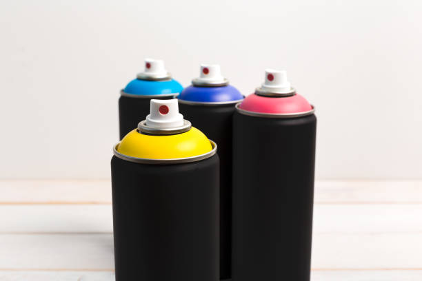 istock Spray paint cans close up. Creative Photo 1503313964