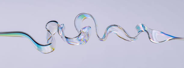 istock Abstract colorful gradient wave 3d rendering, chromatic dispersion and thin film spectral effect 1503315076