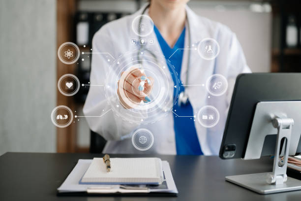 istock medical technology concept,smart doctor hand working with modern laptop computer with his team virtual icon 1503315458