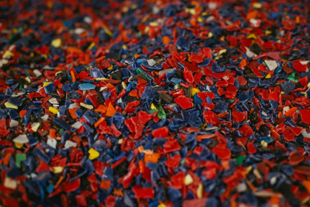 istock Vibrant Remnants: Assorted Plastic Scraps from Recycling Process in Extrusion Factory 1503318832