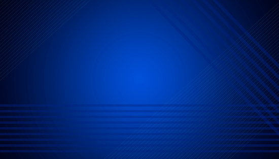 Abstract Vignette Background of Parallel Lines and Radial Gradient Spotlight Blue with copy space