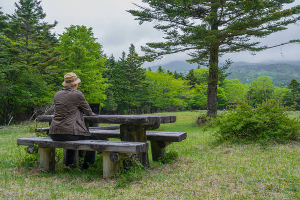 istock remote working  at the foot of mount Fuji in spring 1503327181