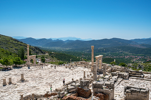 The scenic view of the ancient ruins of Sagalassos which are 7 km from Ağlasun, Burdur, in the Western Taurus mountains, at an altitude of 1450–1700 meters.