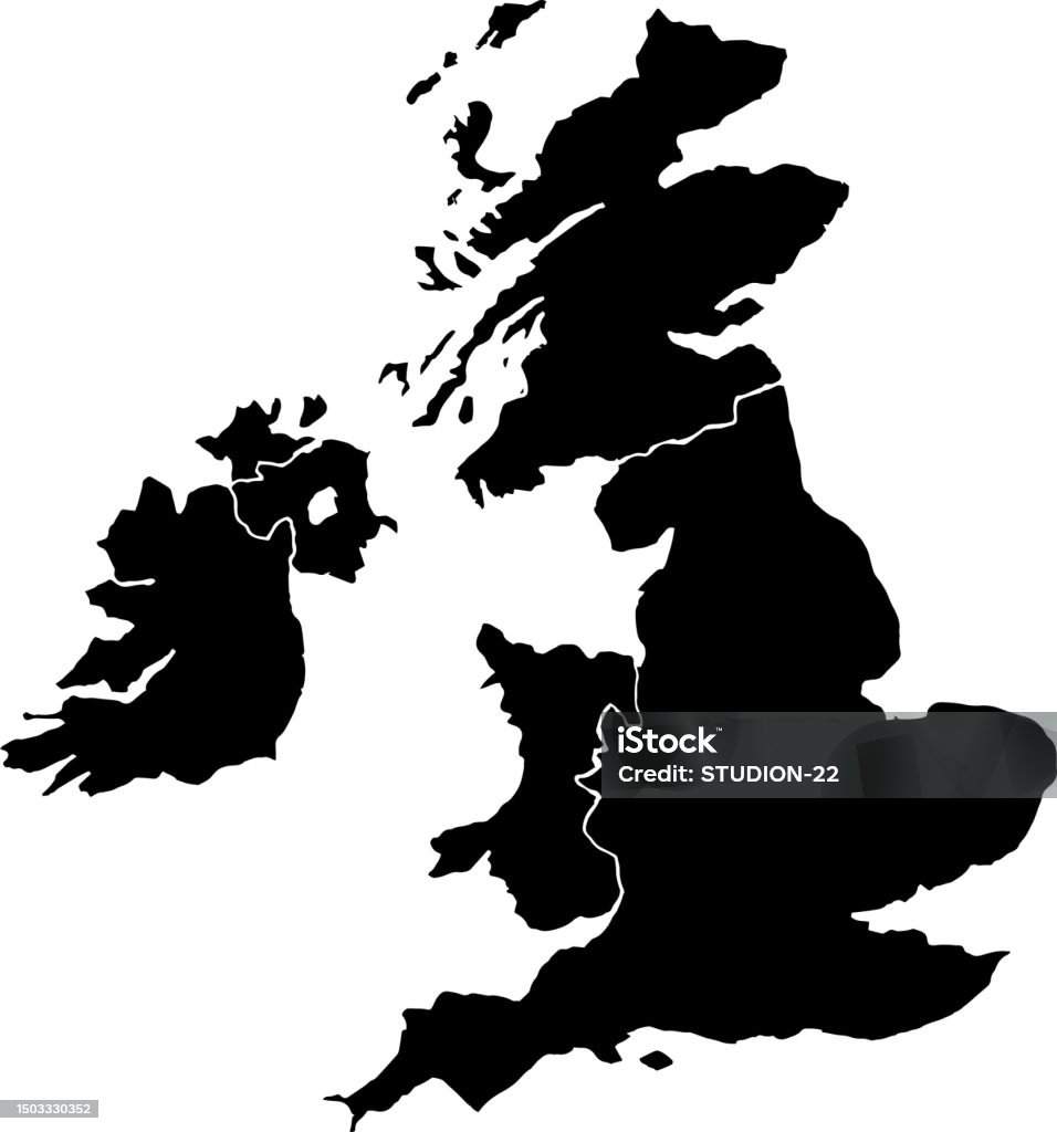 Ukmap Vector United Kingdom Map Vector Stock Illustration - Download Image Now ...
