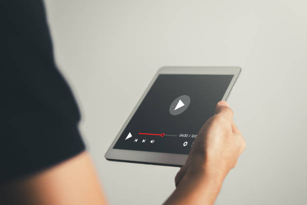 istock the man playing video online. video content creator concept. 1503331580