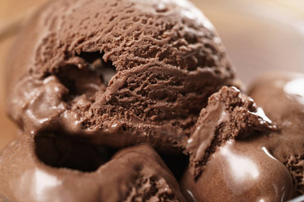 istock chocolate ice cream in glass bowl on wooden table 1503347352