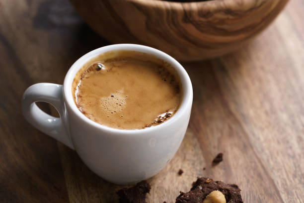 istock cup of fresh espresso with homemade chocolate cookie with hazelnuts 1503350534