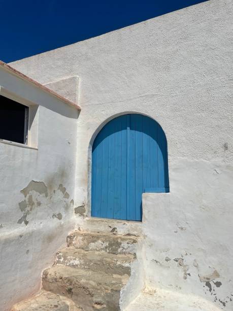 istock Blue Greek door 1503352267